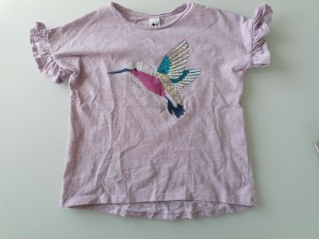 TOP-Zust: Girl T-Shirt mit PAILLETTEN Kolibri 146/152
