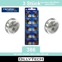 Renata 386 SR43W Knopfzellenbatterie - 3 Stk.