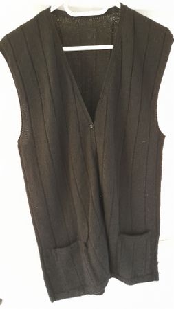 Damen Jacke Ärmellos Handgestrickt.