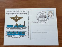 Deutschland Württemberg Eisenbahn Karte1995 (E1633)
