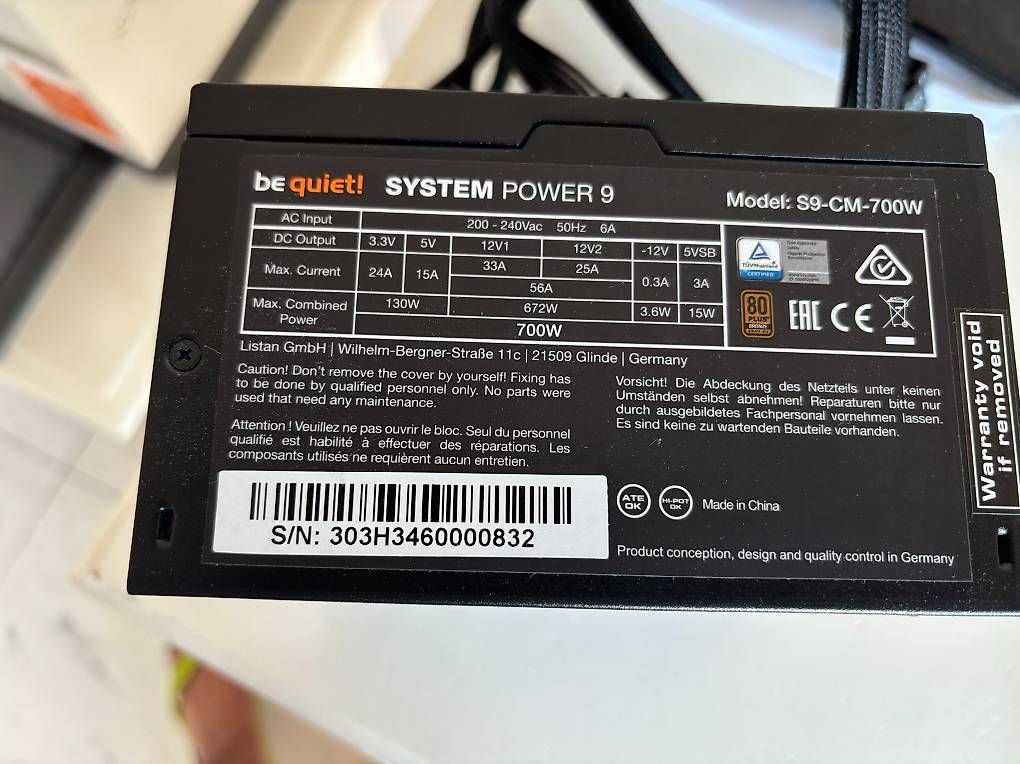 Elektronikbauteil: BE QUIET system POWER 700W – Neu und originalverpackt aus Aurigeno von RICCARDO013