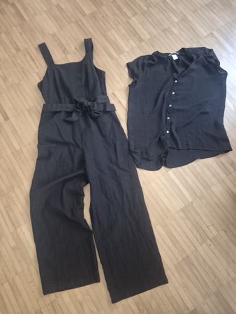 Sommerkleider-Set, 2 Teile, Bluse / Shirt, Jumpsuit, Gr. 34