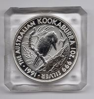 (1308) Australien, 1 Unze, Kookaburra, 1991, orig. verpackt