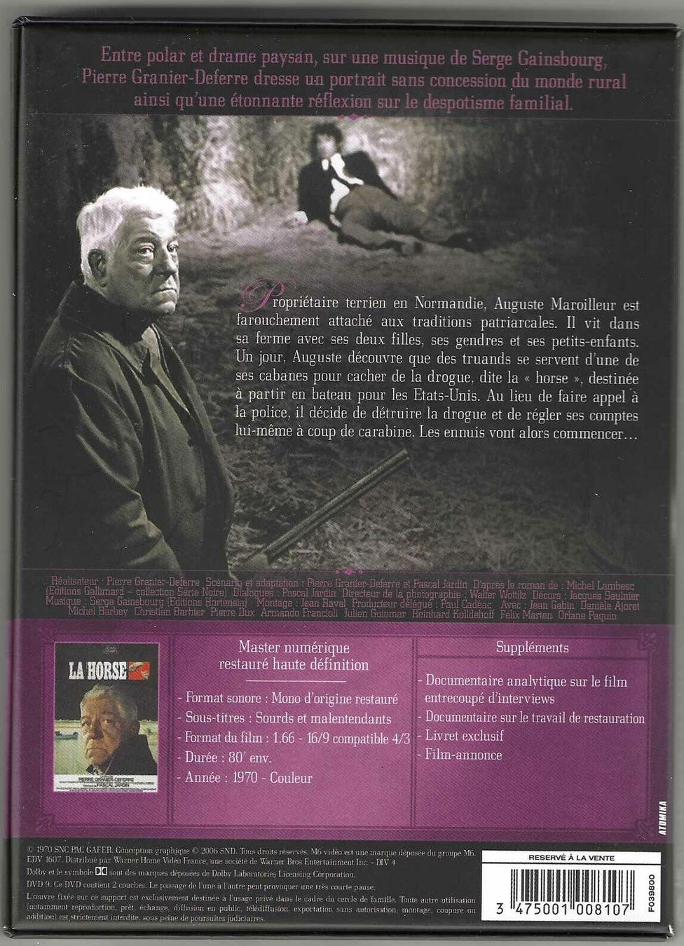 Alle DVDs: DVD - La Horse - Jean Gabin – Gebraucht aus Genève von CDLPBookS 1