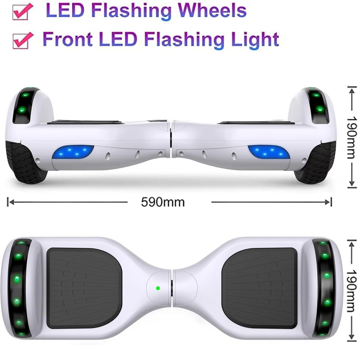 Hoverboards: Hoverboard für Kinder mit Bluetooth-Lautsprecher & LED – Neu (gemäss Beschreibung) aus Nebikon von warendiscount 3