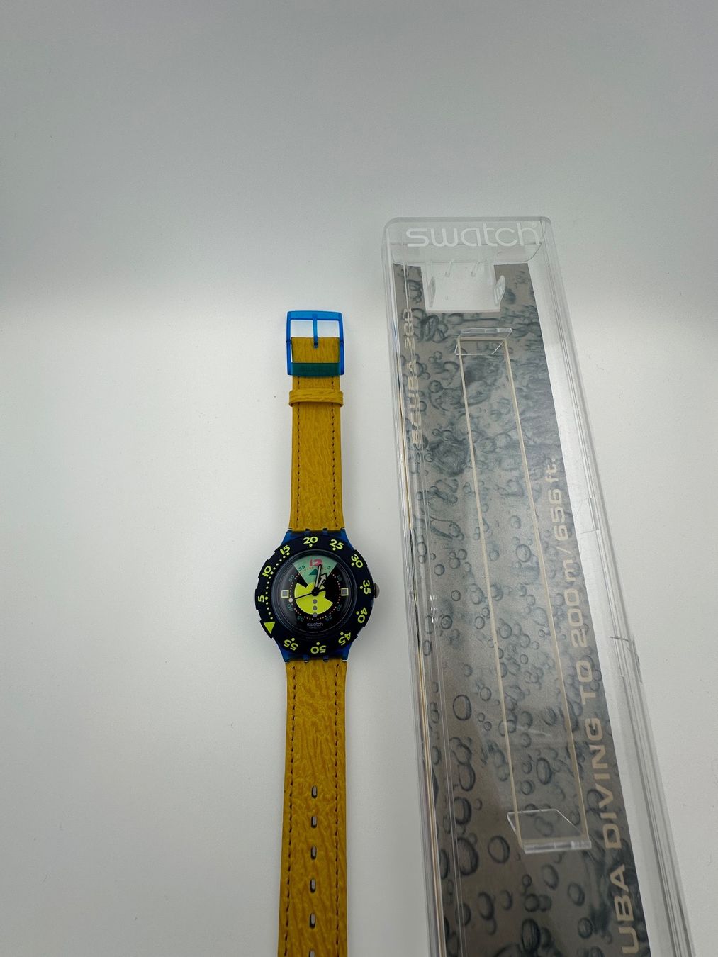 Swatch Orologi: SWATCH SCUBA DIVINE NEU 1992 – Nuovo e nell'imballaggio originale da Bremgarten AG venduto da uhrenshopp