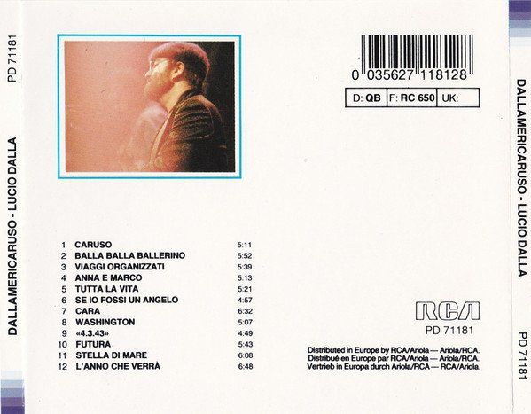 CD: Dalla Lucio: Dallamericaruso - Live CD – Nuovo (secondo la descrizione) da Steinhausen venduto da Vilivinili 1