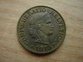 (B) 10 Rappen 1919 Messing