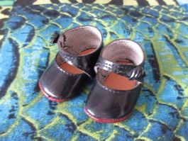 1 Paar Puppenschuhe,Lackschuhe Schuhe Puppe, schwarz