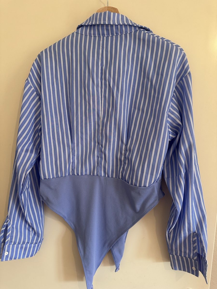 Shein Chemisiers: Body chemise rayé bleu blanc taille S – Neuf avec emballage d'origine à Onex par ale_5fgb