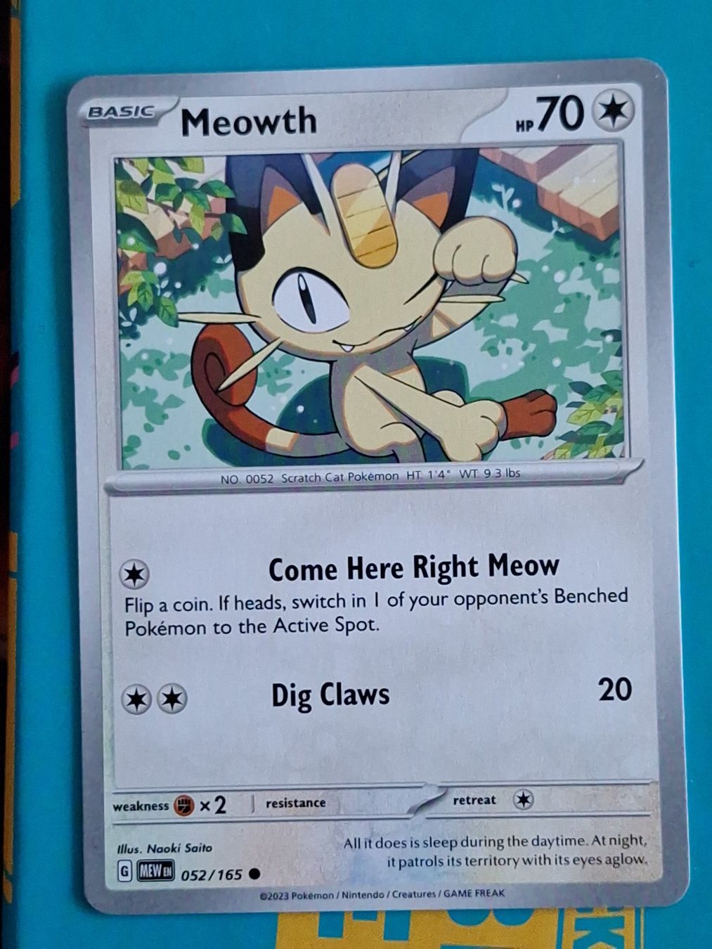 Pokémon Carte collezionabili: Meowth Mauzi - Pokemon Mew 151 – Usato da Altstätten SG venduto da GGsGameshop