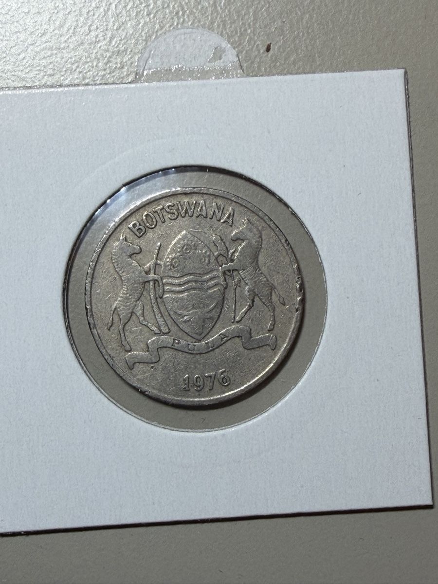 Toutes les monnaies: Botswana - 25 Thebe - 1976 – D'occasion à Payerne par Mike1682 1
