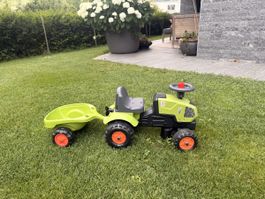 Kinder Tretauto Traktor mit Anhänger guter Zustand
