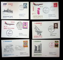 SUISSE POSTE AÉRIENNE 6 VOLS RETOUR 1974-1975 /U321