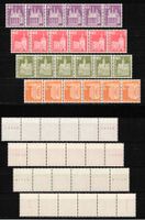 1964 Rollenmarken 362RLM-369RLM, 6er-Streifen mit 2 Nummern