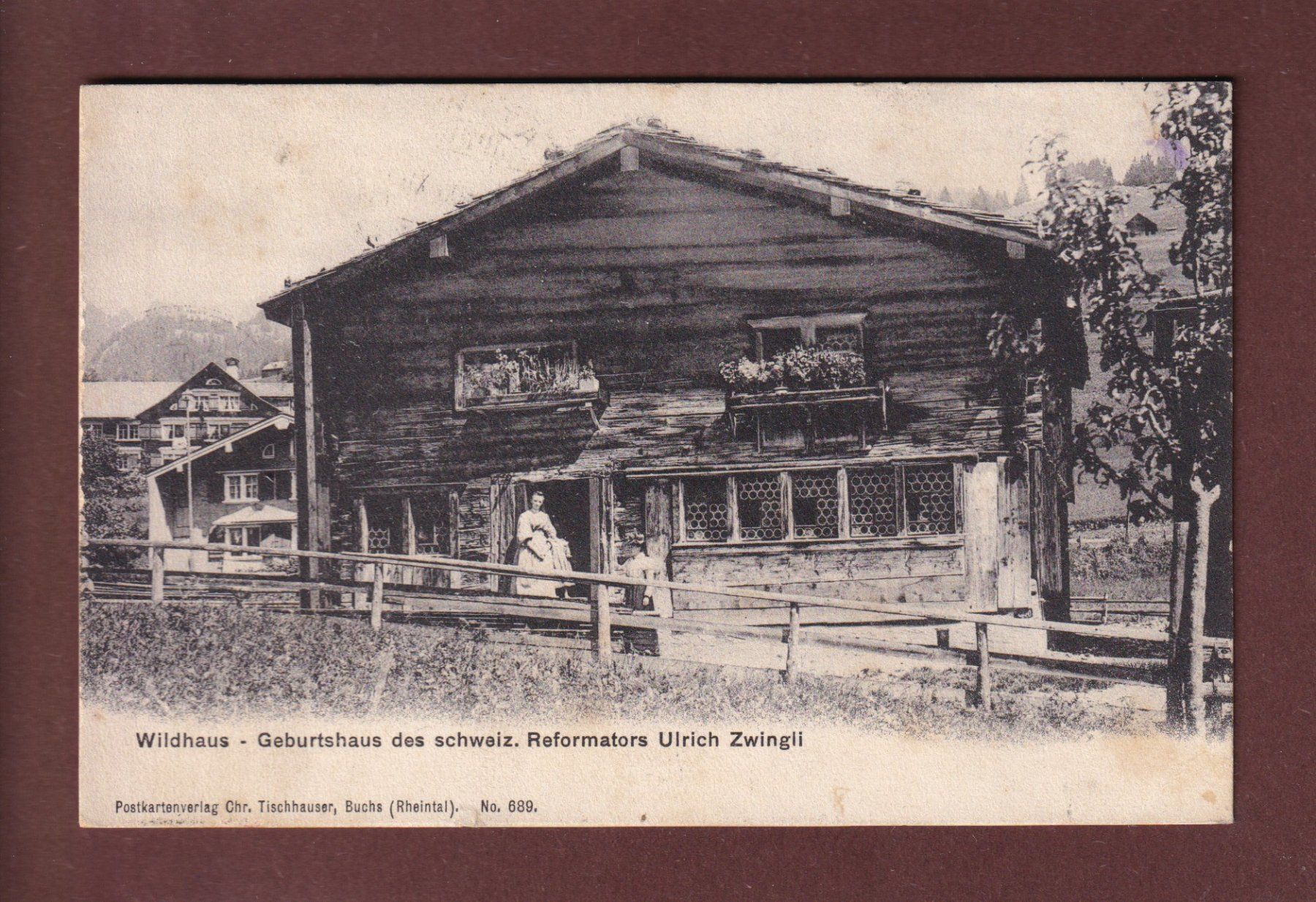Ansichtskarten: WILDHAUS - Zwingli Haus - 1906 – Gebraucht aus Pully von nicecards