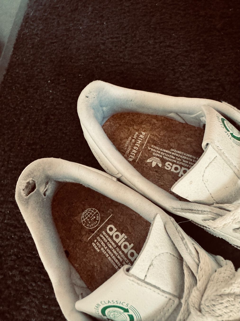 Adidas Chaussures hommes: Adidas Lederschuh weiss mit Kork – D'occasion à Heiden par Skaufkauf 1