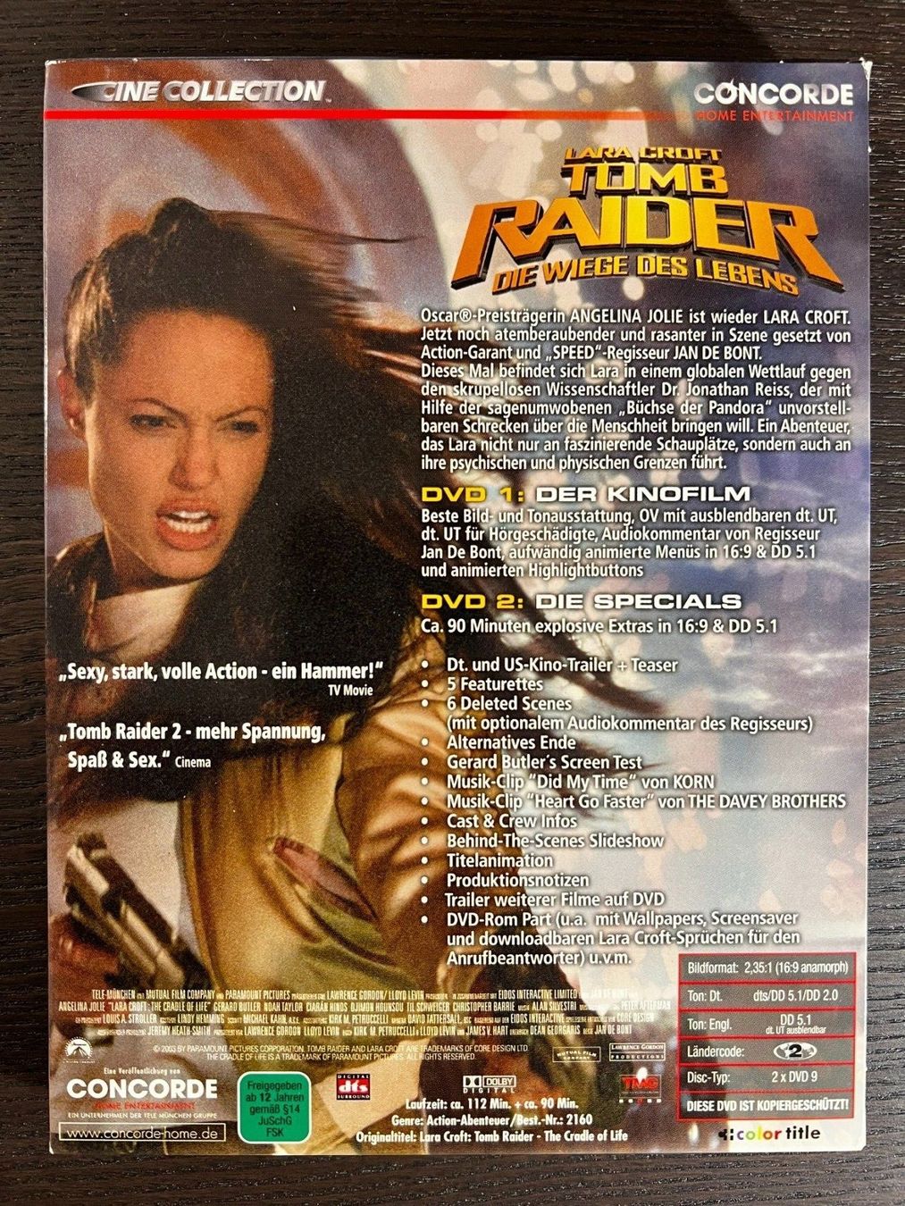 Alle DVDs: Tomb Raider - Die Wiege des Lebens – Gebraucht aus Zürich von FilmFreunde 1