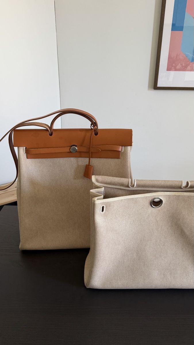 Hermès Borse da donna: Hermès Herbag Toile Canvas Leather – Usato da Zürich venduto da na_c9 7