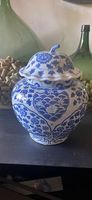 Blau weisse Porzellan Vase 