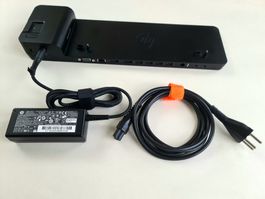 HP UltraSlim Dock D9Y32AA mit Original HP 65W Netzteil