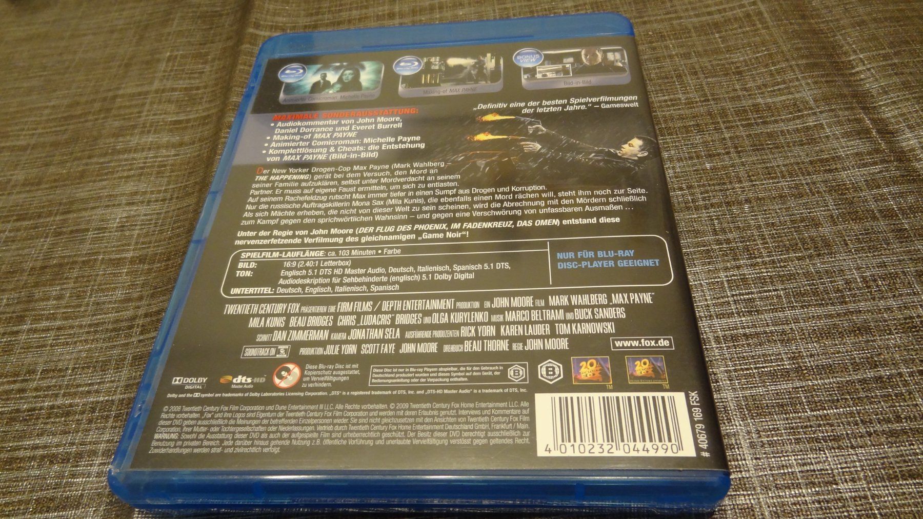 Tutti i DVDs: Max Payne - Extended Director's Cut BLU-RAY – Usato da Olten venduto da Disc-Verkauf 2