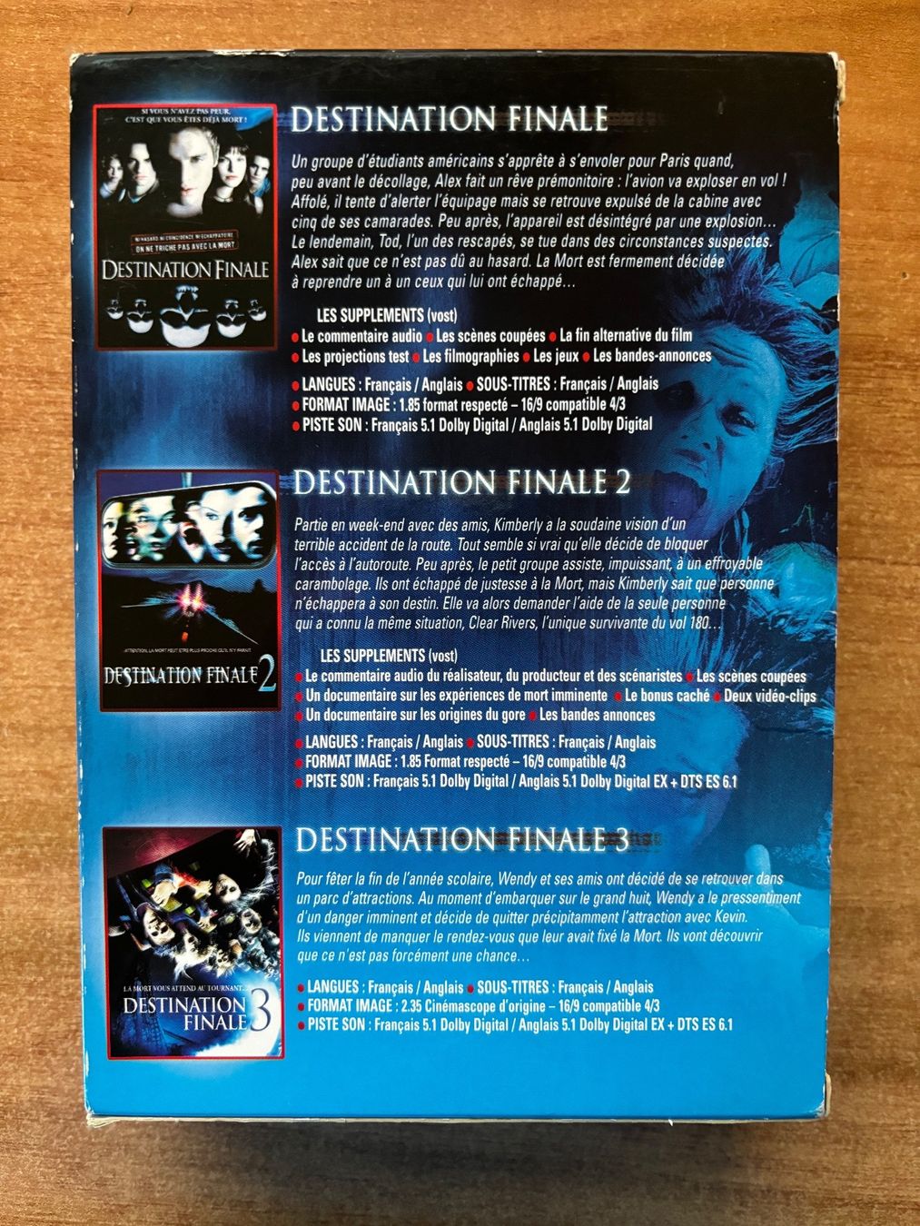 Tutti i DVDs: DVD - Trilogie Destination Final – Usato da Fétigny venduto da deltafire3 1