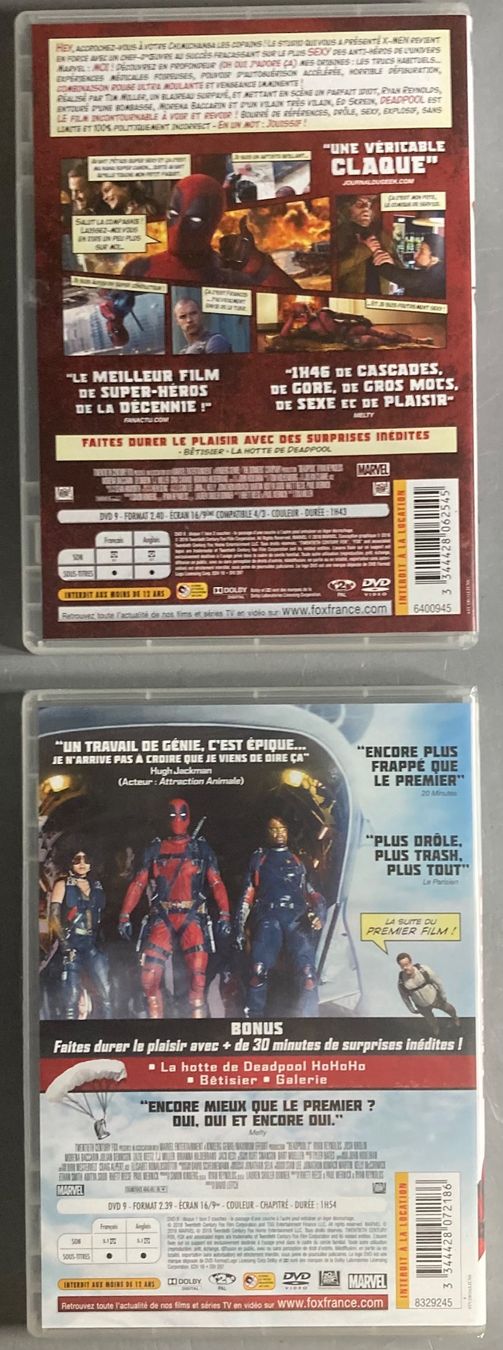Tutti i DVDs: DEADPOOL 1 & 2 (L'INTREGRALE) – Usato da Poliez-Pittet venduto da Newtown-Records 4