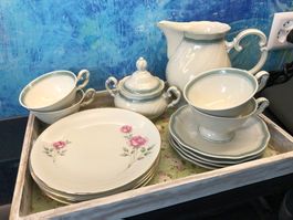 Antikes Hutschenreuther Kaffeegeschirr Zeh Bavaria Teller