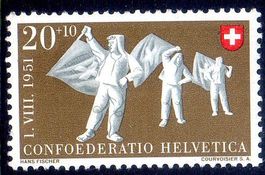 1951 FAHNENSCHWINGEN ** POSTFRISCH ** - OL29