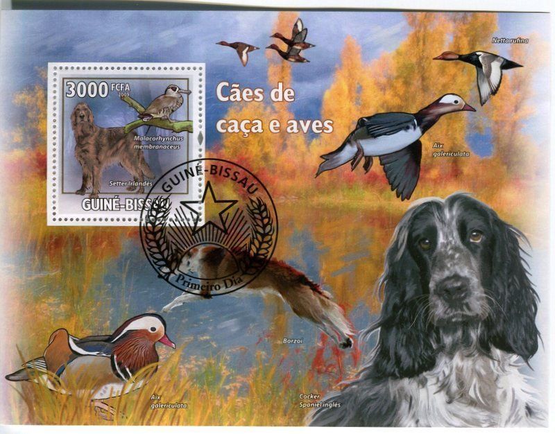 Tutti i francobolli: Block "Irish Setter, Cocker Spaniel". Guinea-Bissau. – Nuovo e nell'imballaggio originale da Basel venduto da Butsch5