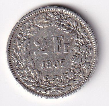 Tutti le monete: 2 Franken 1907 rar – Usato da Neuchâtel venduto da karlpierrino
