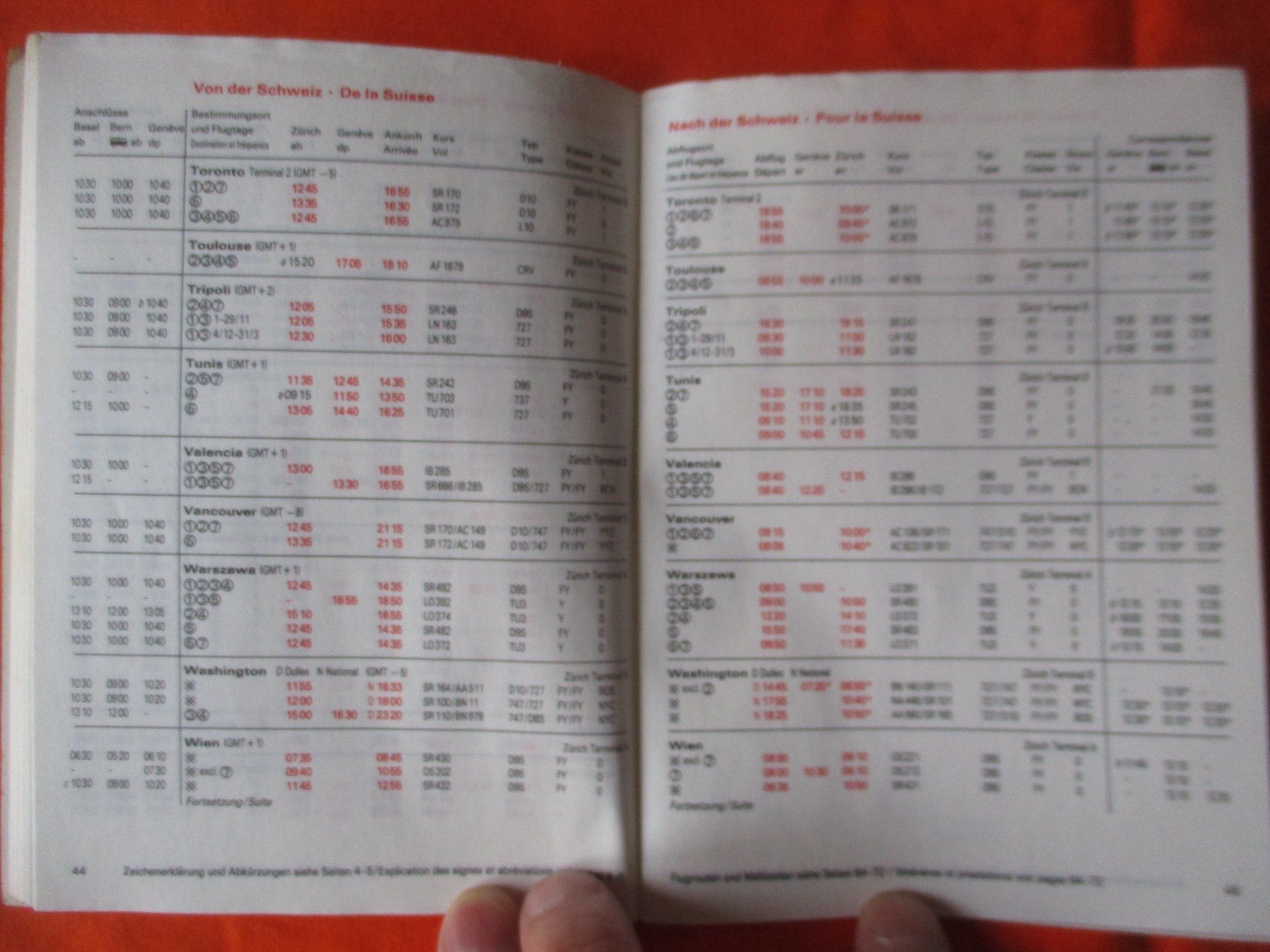 Swissair Documenti: Swissair Flugplan 1978 / 1979 – Usato da Birsfelden venduto da alles-muss-raus 1