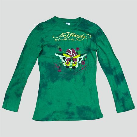 Ed Hardy printed graphic long-sleeve y2k