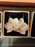 Real Flower Orchid Earrings - Swiss Design