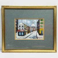 Robert BOSC (1926-1984) paysage d'hiver, Montmartre, Paris