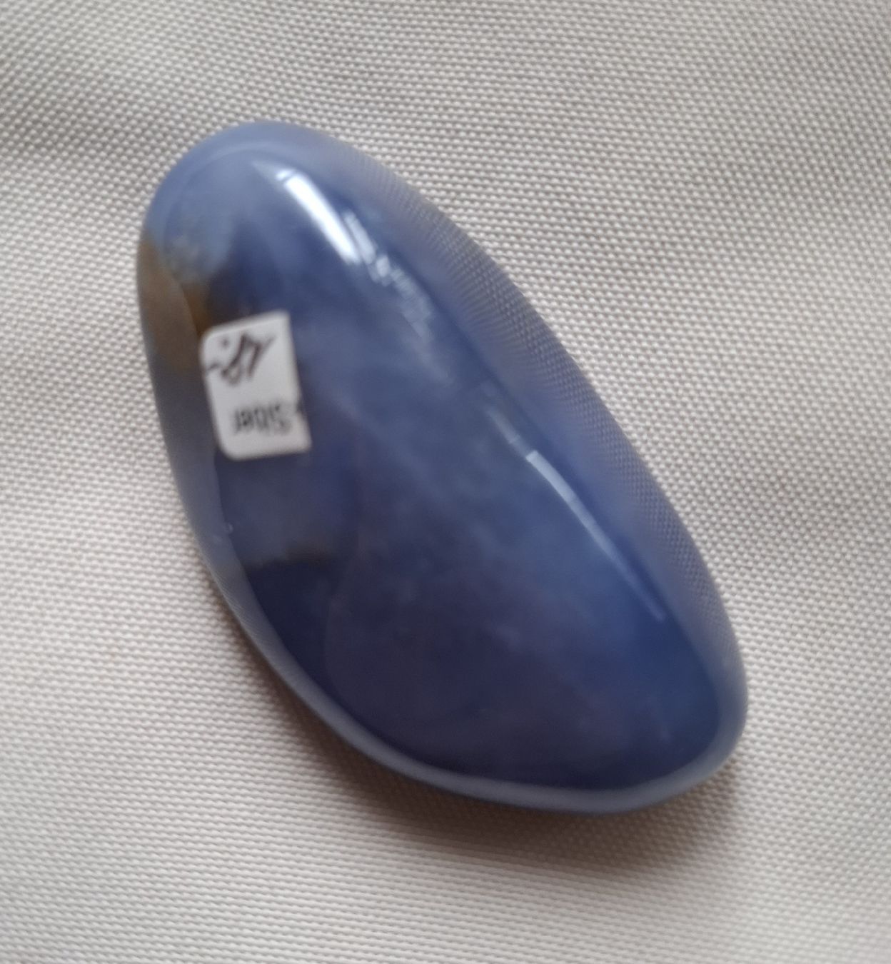Minerali & Pietre curative: Blauer Chalcedon, Trommelstein – Usato da Dietikon venduto da Hirschkopf 1