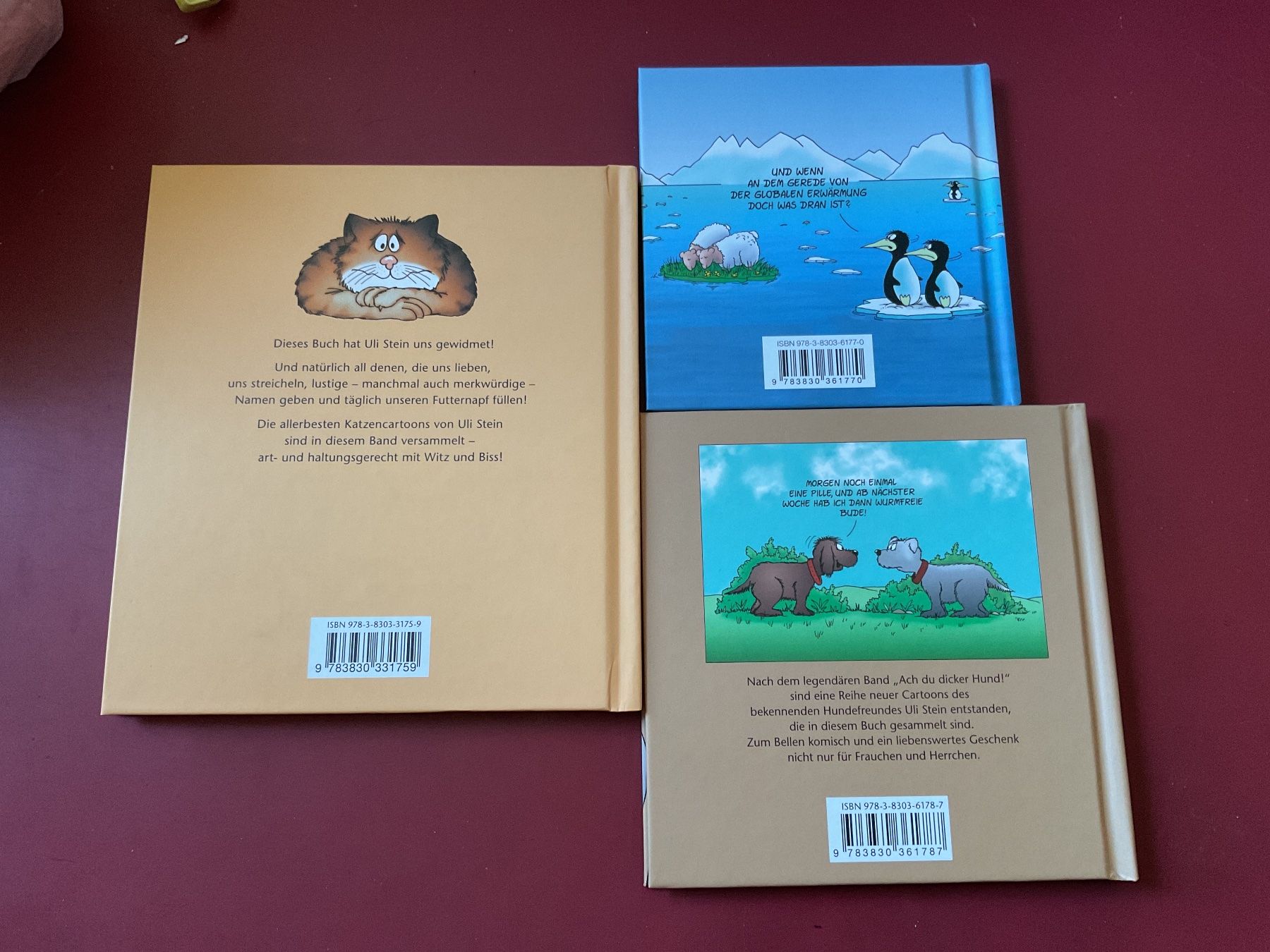 Libri: 3 Bücher v. Uli Stein; Katzen/Hunde/Klima – Nuovo (secondo la descrizione) da Tecknau venduto da Gluschtikum 9