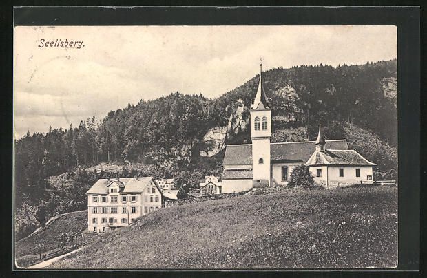 Cartes postales: AK Seelisberg, Ortspartie mit Kirche – D'occasion à Berlin par bartko-reher