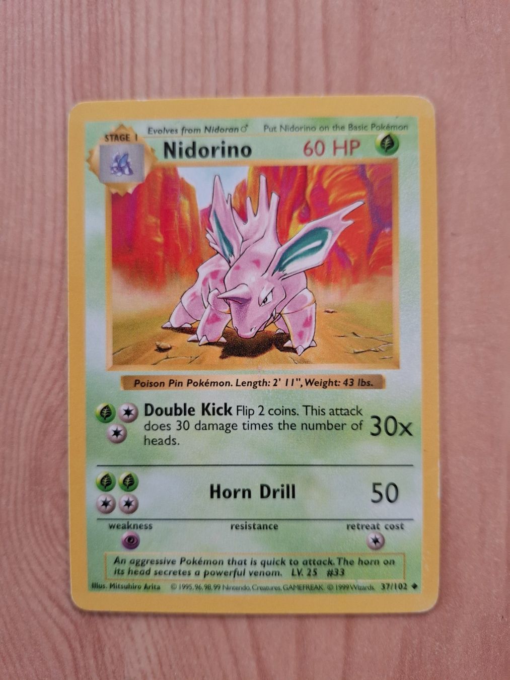 Pokémon Carte collezionabili: Pokemon Nidorino Base Set Shadowless 37/102 – Usato da Giornico venduto da ale_lc8k