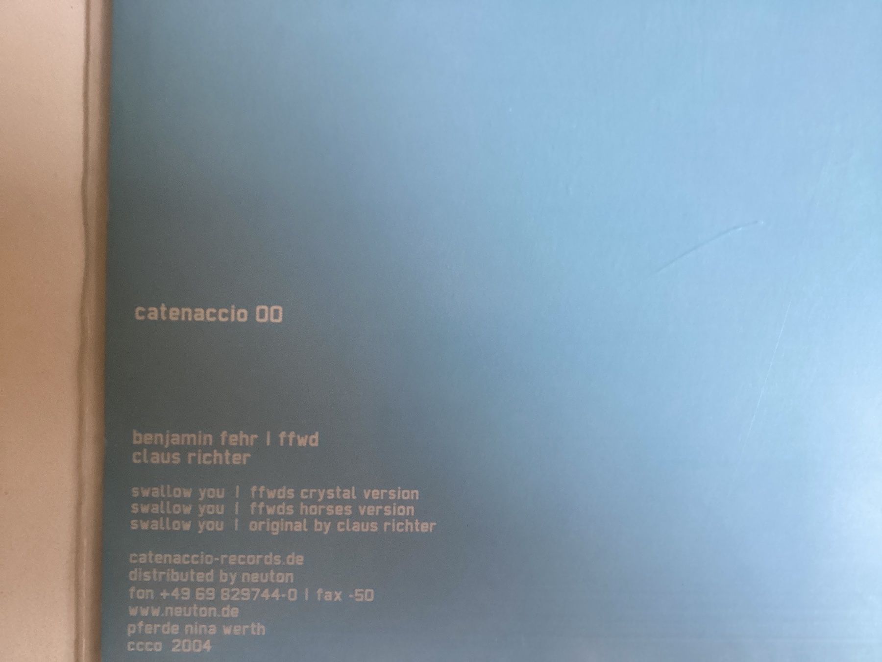 Dischi in vinile: Claus Richter & Benjamin Maxi-Single - Swallow You – Usato da Gutenswil venduto da Hamzian 1