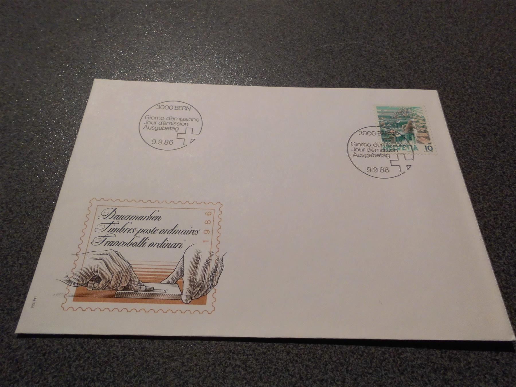 Alle Briefmarken: Dauermarken 09.09.86, Fr. 0.10 – Gebraucht aus Zürich von abraxas1291