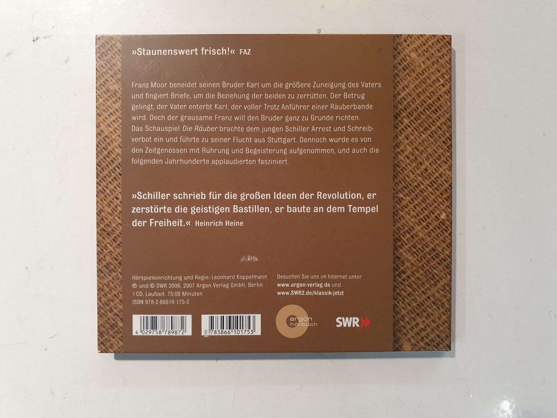 Audiolibri: Hörbuch - Schiller Die Räuber – Usato da Zürich venduto da loosebone 1