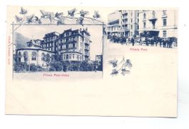 Flüela mit dem Hotel Post und der Postkutsche  um 1900
