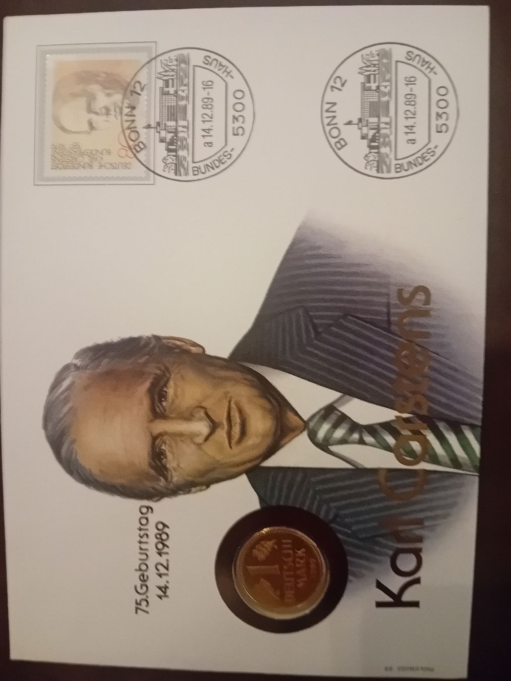 Tutti le monete: Numisbrief mit 1 Mark goldige Farbe Carl Carlsten – Nuovo (secondo la descrizione) da Muralto venduto da Alex1912 1