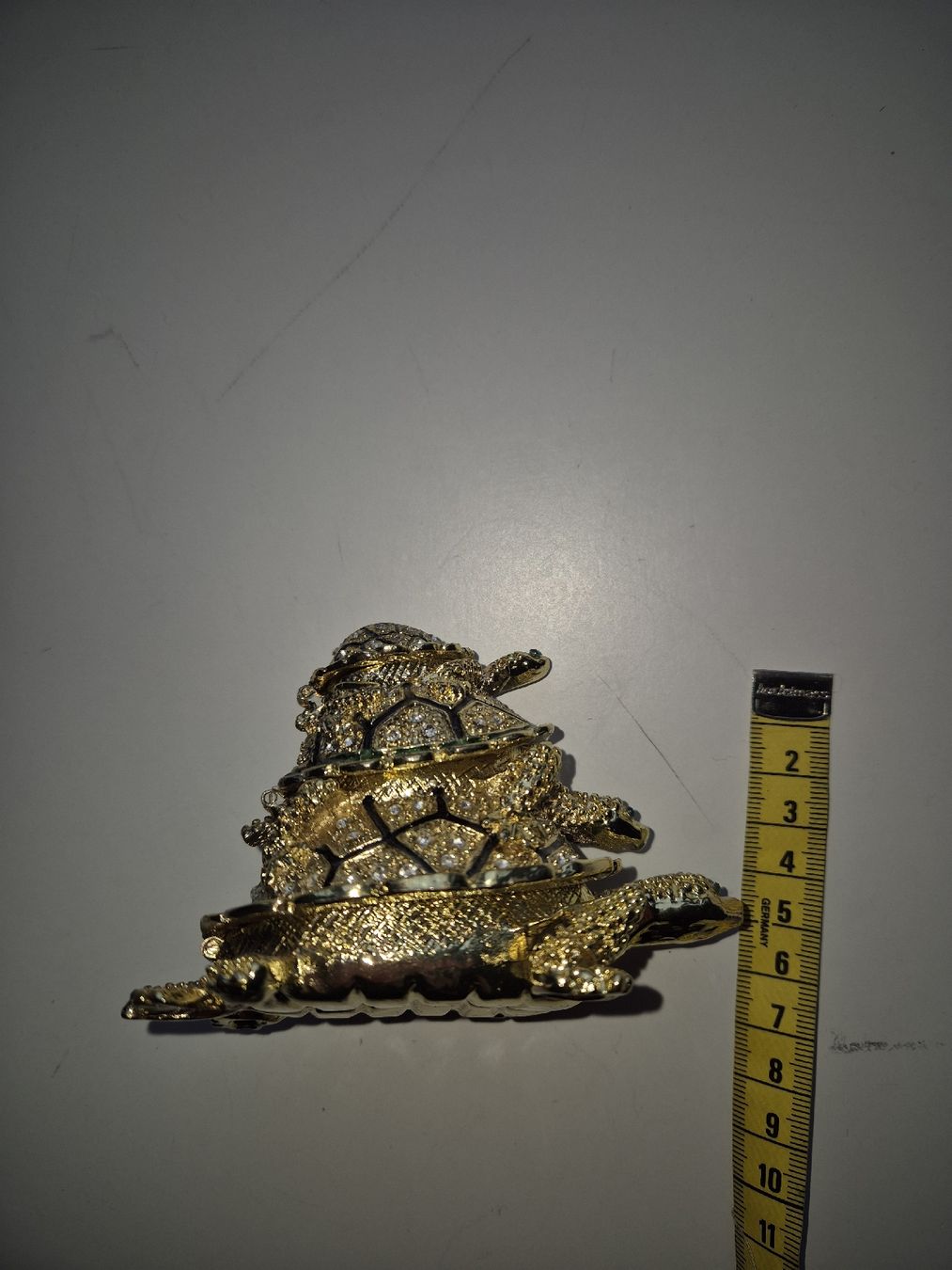 Tutte le decorazioni: Dekorative Schmuckdose, Schildkröte Design, goldfarben – Usato da Wettingen venduto da Fjona 2