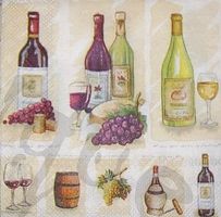 Serviette vintage wine 25x25 (d210) 2Stk.