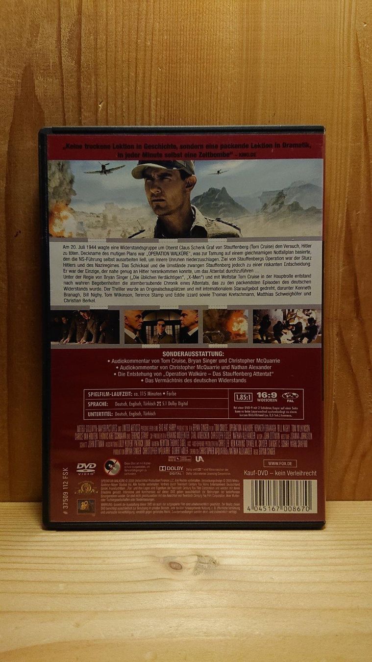 Tutti i DVDs: OPERATION WALKÜRE Das Stauffenberg Attentat DVD – Usato da Wilderswil venduto da Exebub 1