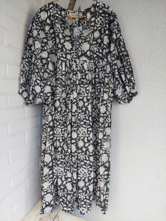 Midi Dress – Hand Block Print  in S/M & L/XL