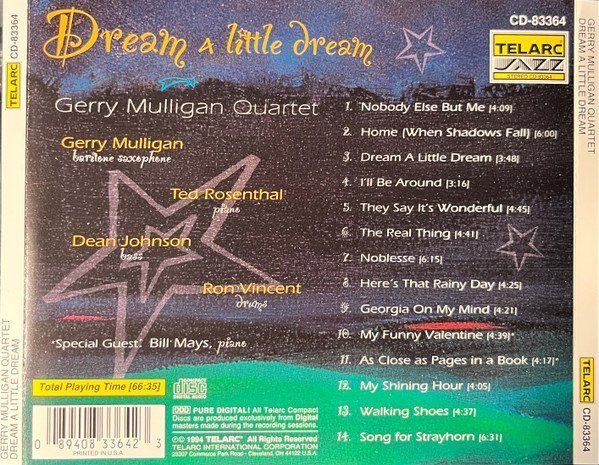 CD: Gerry Mulligan, Bill Mays, Ted Rosenthal, Dean Johnson, – Usato da Unterbäch venduto da gond 1
